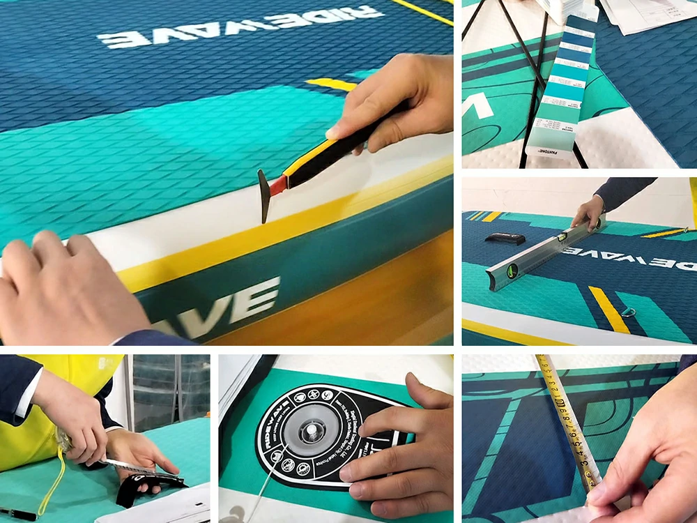 Low quality inflatable SUP defect comparison with premium durable wholesale SUP Low quality inflatable SUP defect comparison with premium durable wholesale SUP